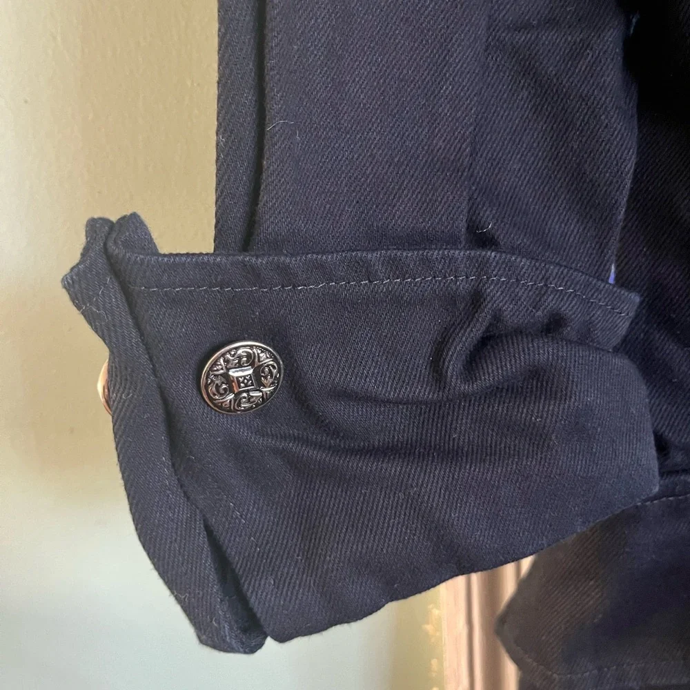 Vintage 90’s Black Trench Coat - Picture 3 of 8